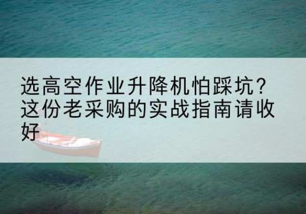 西塞山高空作业升降机厂家推荐-选高空作业升降机怕踩坑？这份老采购的实战指南请收好